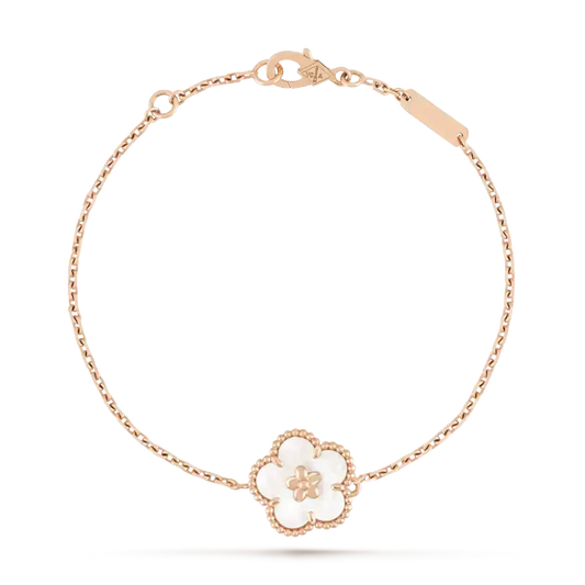 [Liorra]LUCKY WHITE MOP PLUM BLOSSOM  BRACELET