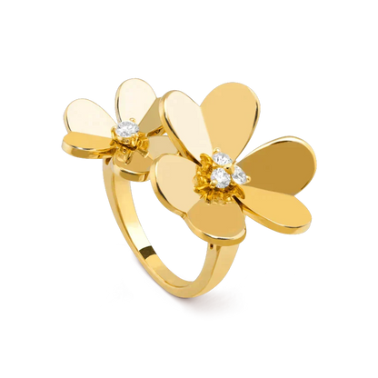 [Liorra]CLOVER COMOS GOLD DIAMOND RING