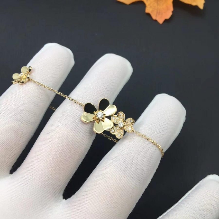 [Liorra]FRIVOLE GOLD 5 FLOWERS BRACELET