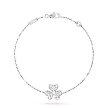 [Liorra]FRIVOLE SILVER FLOWER DIAMOND BRACELET