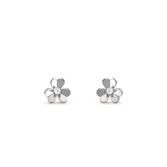 [Liorra]FRIVOLE MINI SILVER FLOWER EARRINGS