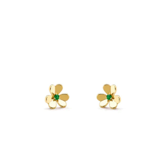 [Liorra]FRIVOLE  FLOWER MALACHITE EARRINGS
