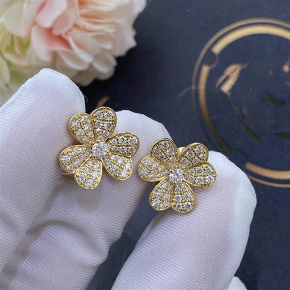 [Liorra]FRIVOLE GOLD FLOWER DIAMOND EARRINGS