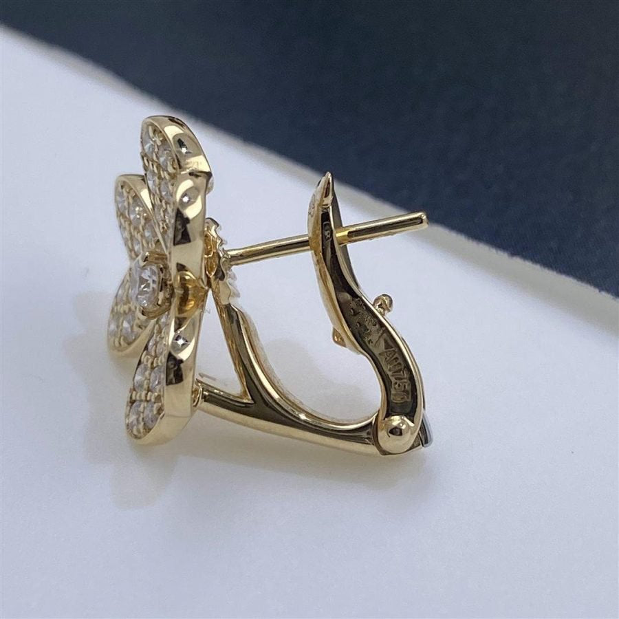 [Liorra]FRIVOLE GOLD FLOWER DIAMOND EARRINGS