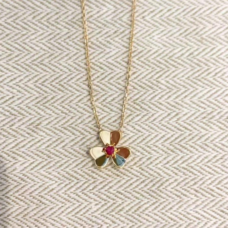[Liorra]FRIVOLE GOLD FLOWER NECKLACE