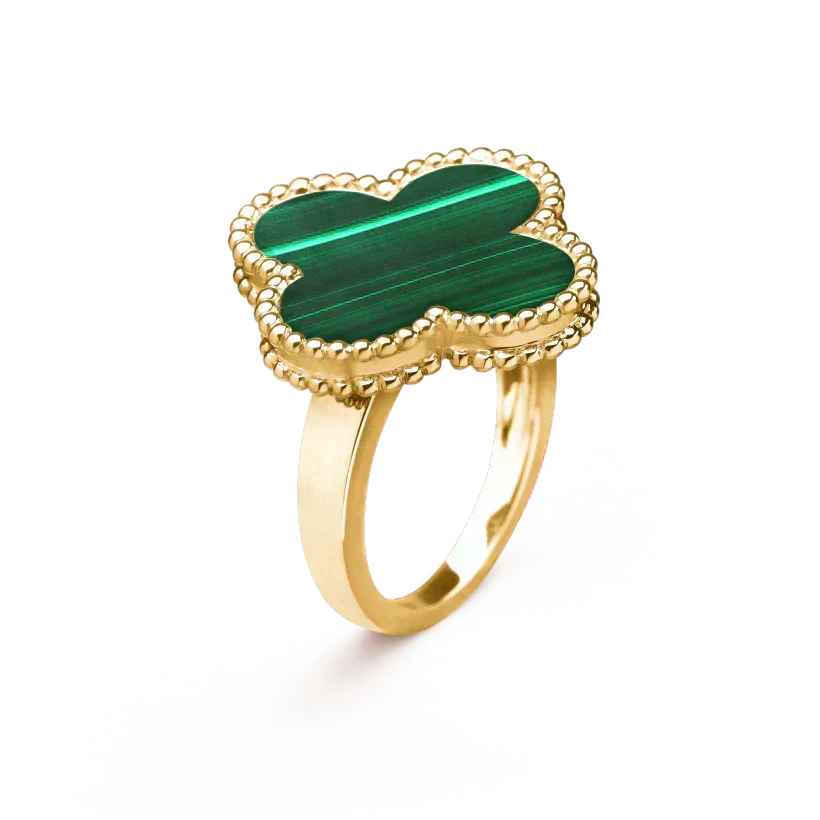 [Liorra]CLOVER MALACHITE RING