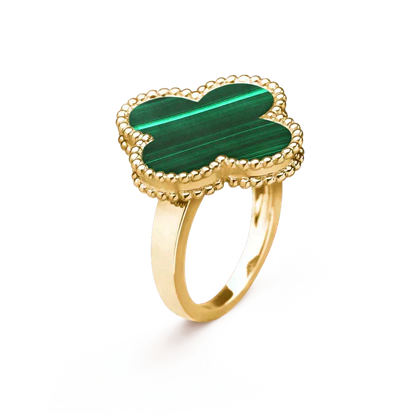[Liorra]CLOVER MALACHITE RING