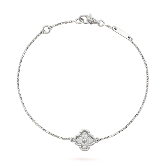 [Liorra]CLOVER  SINGLE FLOWER BRACELET SILVER