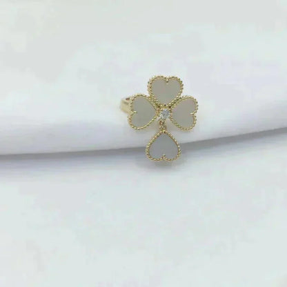[Liorra]SWEET CLOVER WHITE MOP RING
