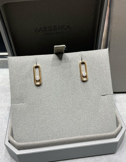 [Liorra]MOVE UNO SMALL 1 DIAMOND EARRINGS