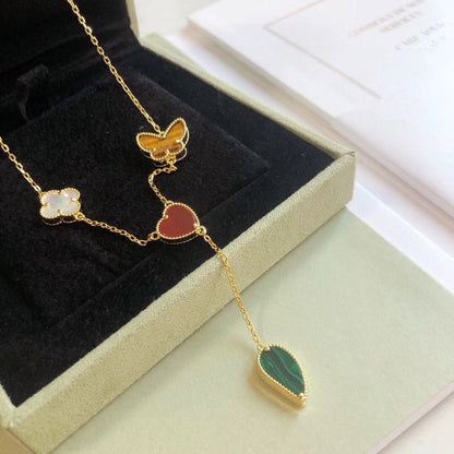 [Liorra]LUCKY SPRING 4 MOTIFS Liorra GOLD NECKLACE