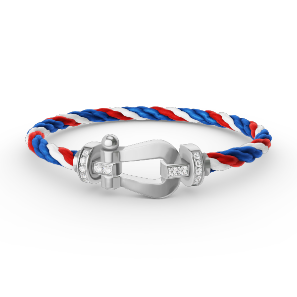 [Liorra]FORCE LARGE HORSESHOE HALF DIAMOND BRACELET SILVER