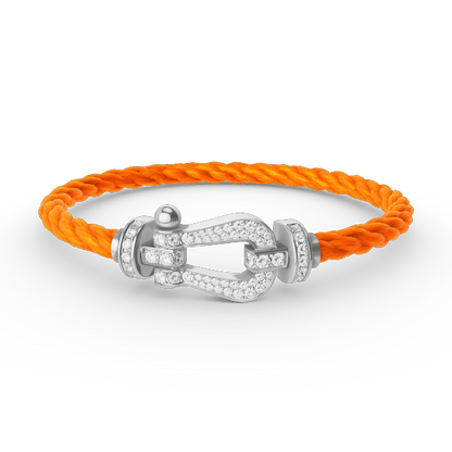[Liorra]FORCE LARGE HORSESHOE FULL DIAMOND BRACELET SILVER