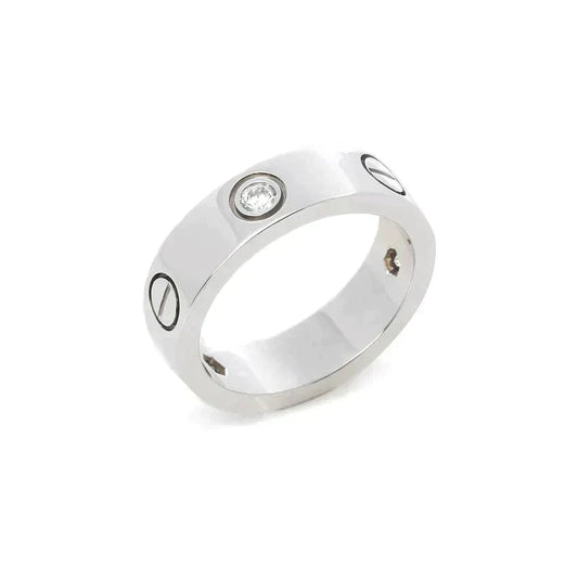 [Liorra]LOVE RING 5.5MM 3 DIAMONDS SILVER