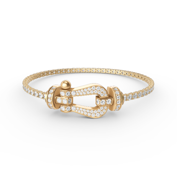 [Liorra]FORCE  LARGE HORSESHOE FULL DIAMOND TENNIS BRACELET