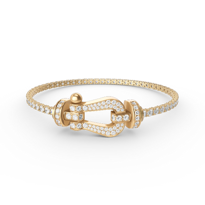 [Liorra]FORCE  LARGE HORSESHOE FULL DIAMOND TENNIS BRACELET