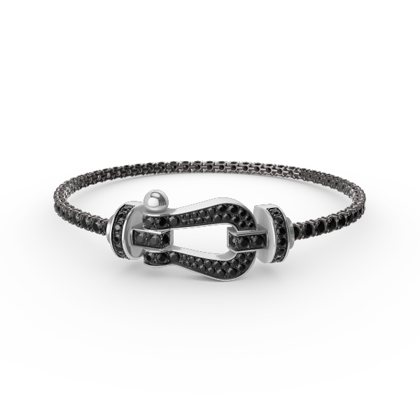 [Liorra]FORCE  LARGE HORSESHOE FULL DIAMOND TENNIS BRACELET